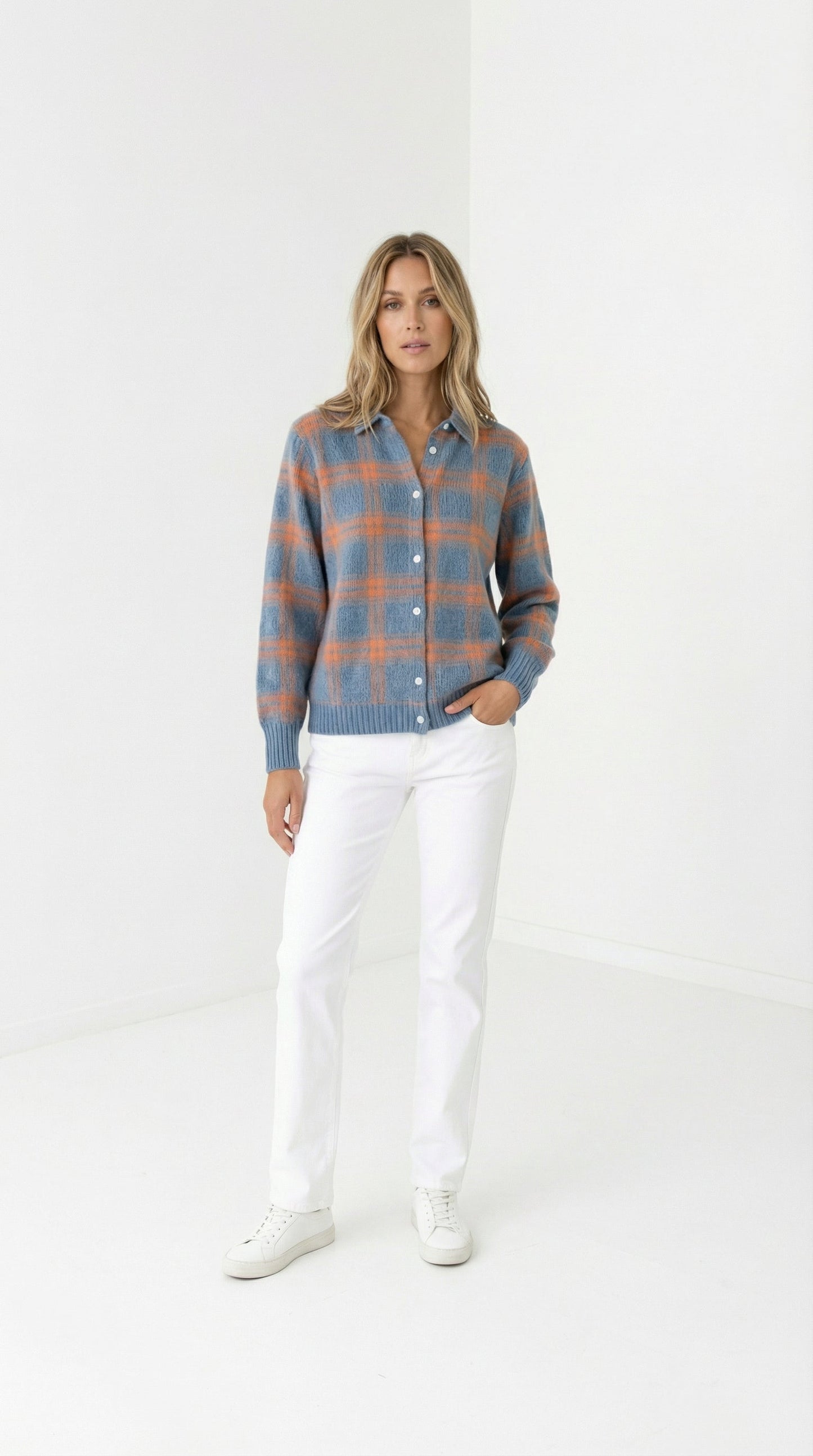 The Chelsea | Karierte Strickbluse für Damen