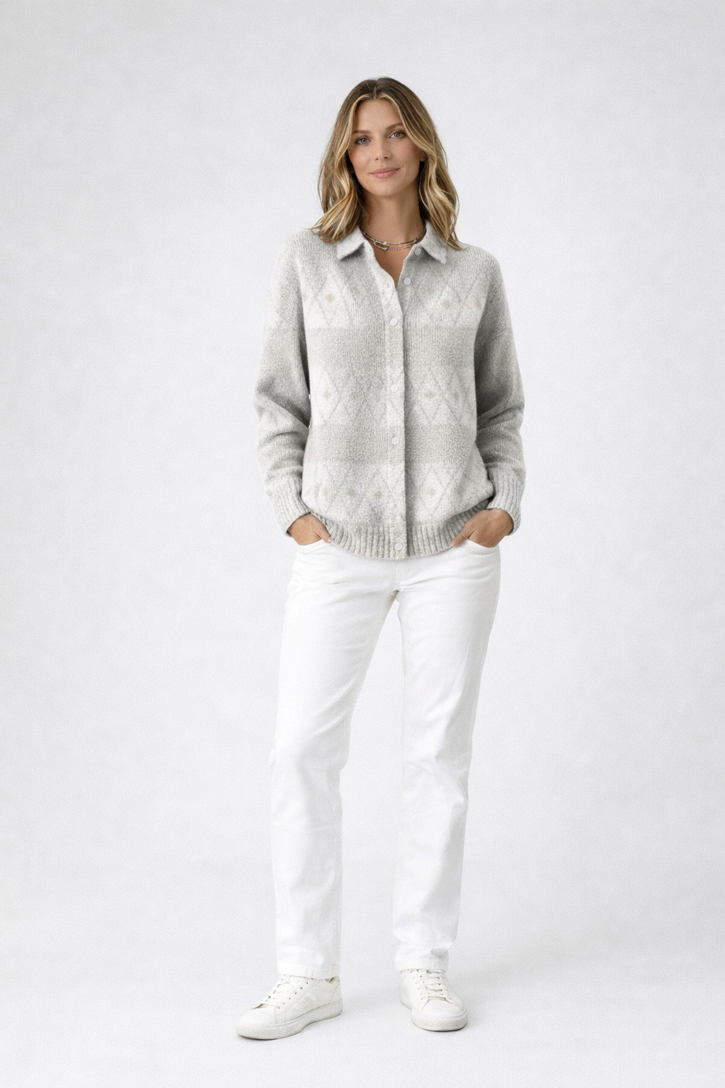 The Chelsea | Karierte Strickbluse für Damen