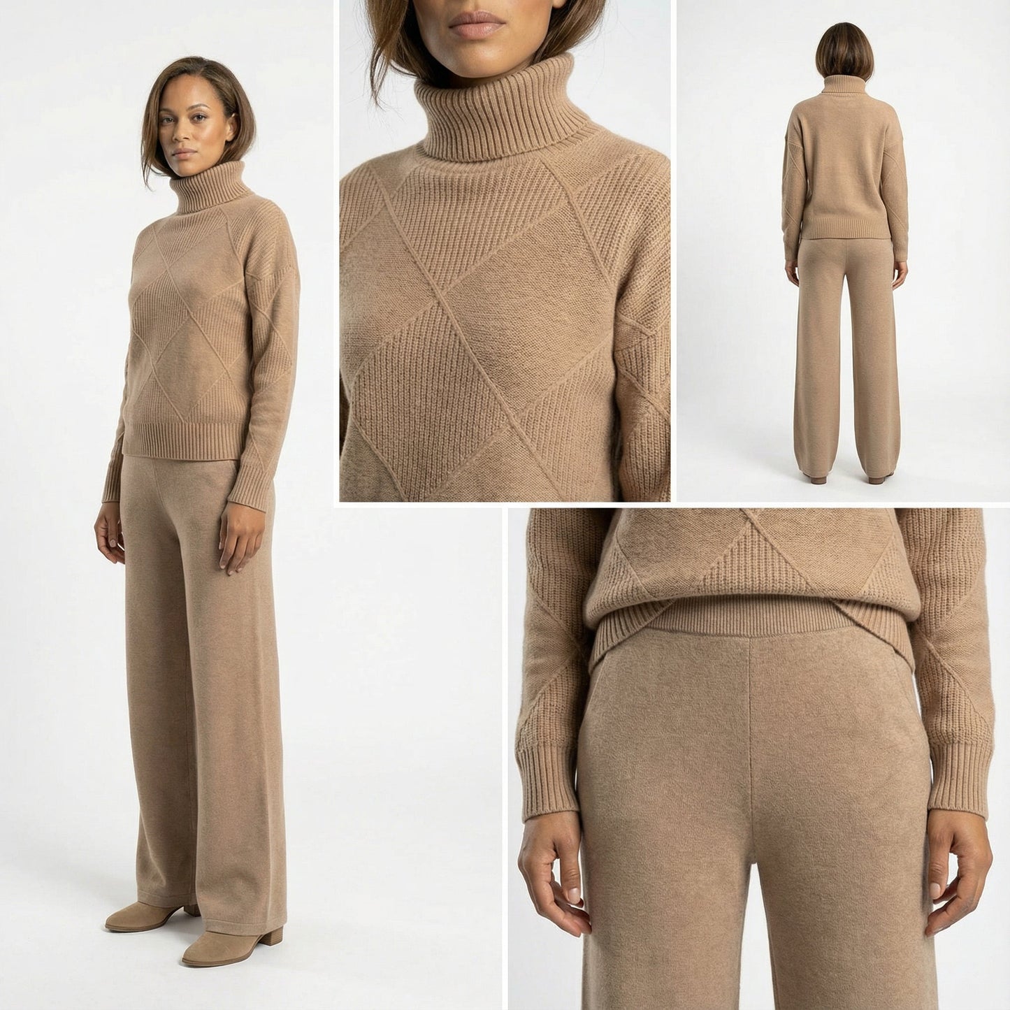 Serene Touch | Rollkragen-Strickpullover
